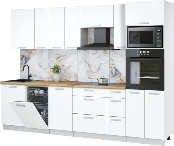 Кухонный гарнитур Интерлиния Мила Лайт 2.9-ПМ3 - фото