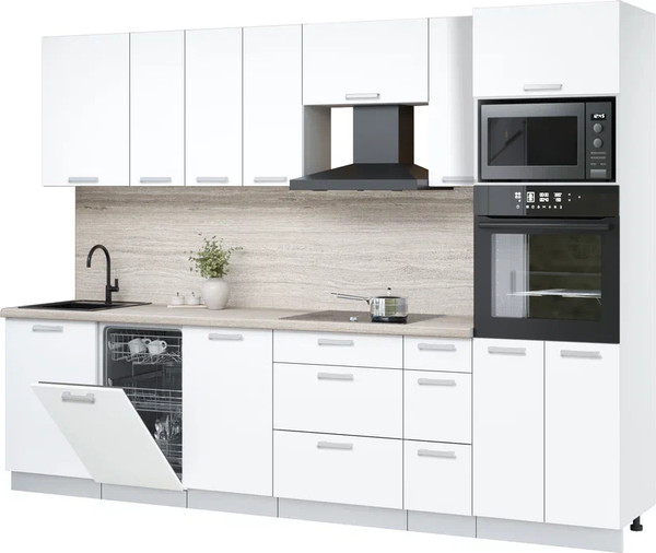 Кухонный гарнитур Интерлиния Мила Лайт 2.9-ПМ3 - фото