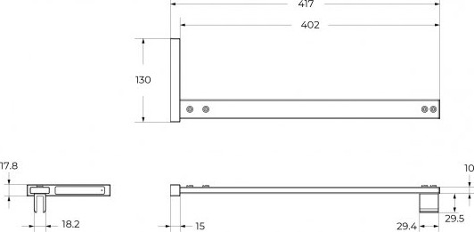 Душевая стенка BelBagno UNO-L-1-TB-70-C-Cr
