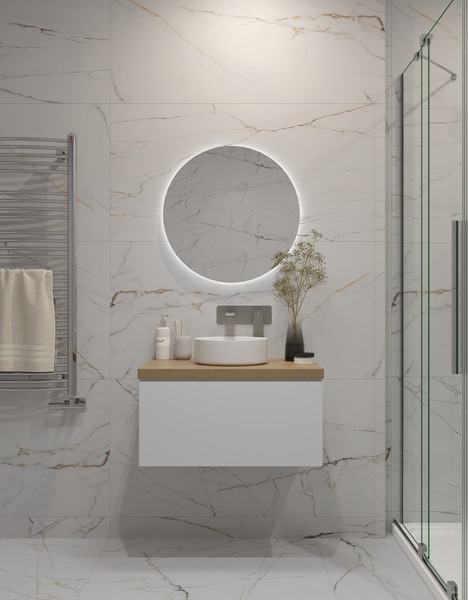 Тумба с умывальником ЗОВ Кито / K60LW0MWMC-HPL38T9514A - фото