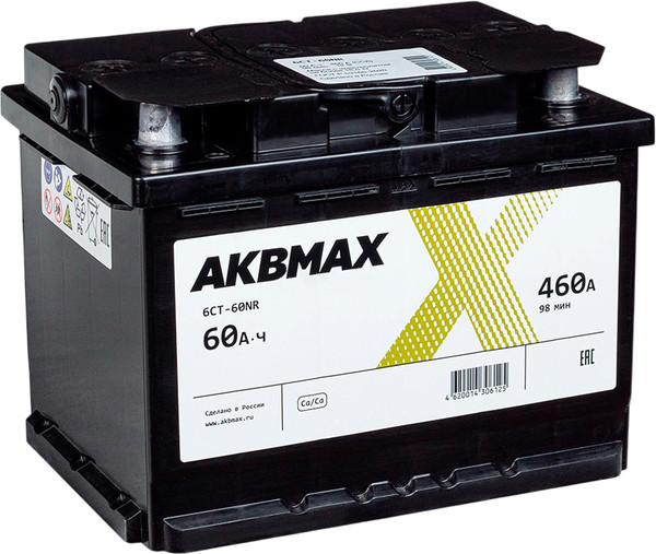 Автомобильный аккумулятор AKBMAX 60R 460A - фото