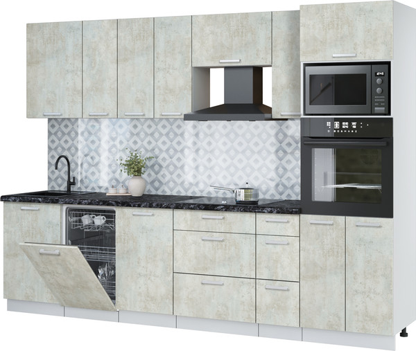 Кухонный гарнитур Интерлиния Мила Лайт 2.9-ПМ3 - фото