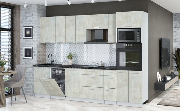 Кухонный гарнитур Интерлиния Мила Лайт 2.9-ПМ3