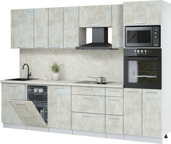 Кухонный гарнитур Интерлиния Мила Лайт 2.9-ПМ3 - фото