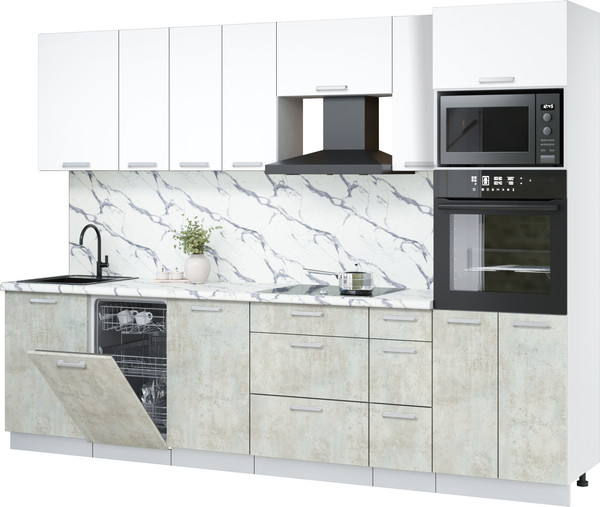 Кухонный гарнитур Интерлиния Мила Лайт 2.9-ПМ3 - фото