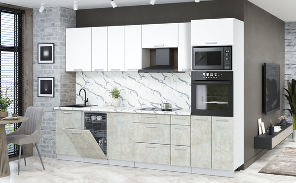 Кухонный гарнитур Интерлиния Мила Лайт 2.9-ПМ3