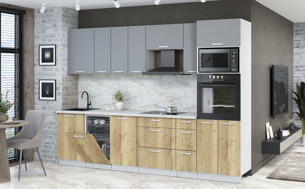 Кухонный гарнитур Интерлиния Мила Лайт 2.9-ПМ3