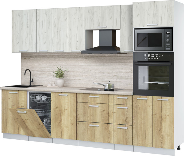 Кухонный гарнитур Интерлиния Мила Лайт 2.9-ПМ3 - фото