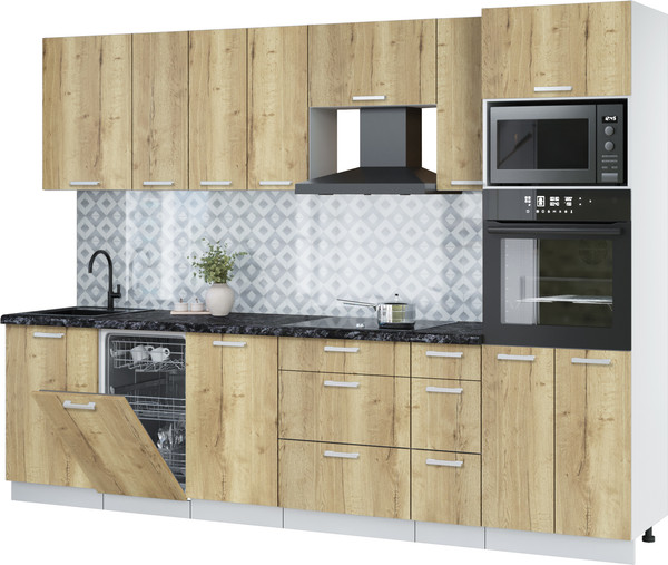 Кухонный гарнитур Интерлиния Мила Лайт 2.9-ПМ3 - фото