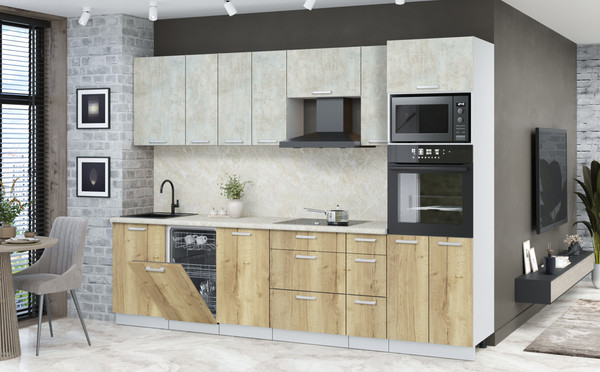 Кухонный гарнитур Интерлиния Мила Лайт 2.9-ПМ3