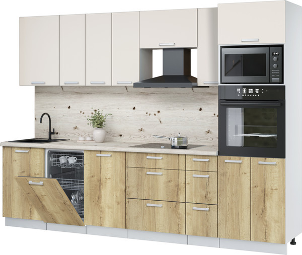 Кухонный гарнитур Интерлиния Мила Лайт 2.9-ПМ3 - фото