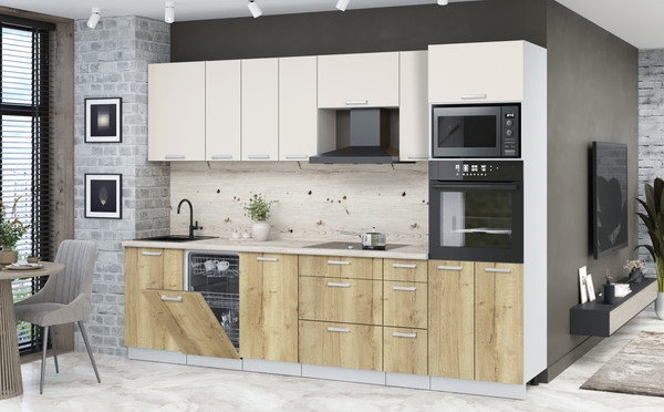 Кухонный гарнитур Интерлиния Мила Лайт 2.9-ПМ3