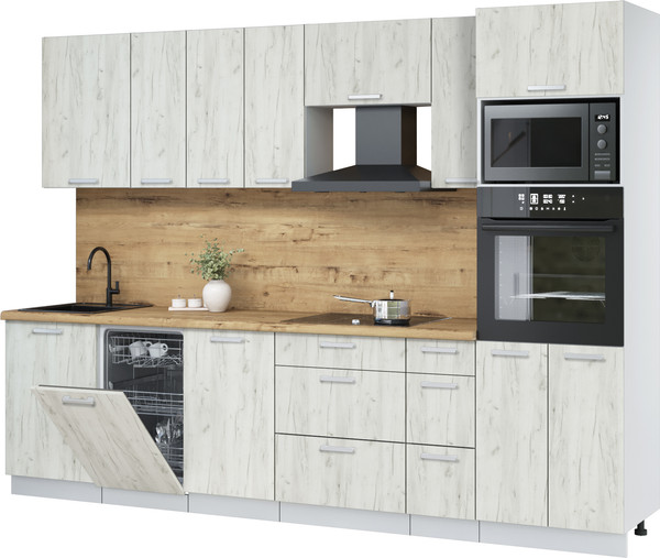 Кухонный гарнитур Интерлиния Мила Лайт 2.9-ПМ3 - фото