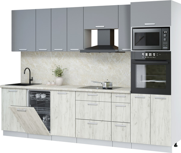 Кухонный гарнитур Интерлиния Мила Лайт 2.9-ПМ3 - фото