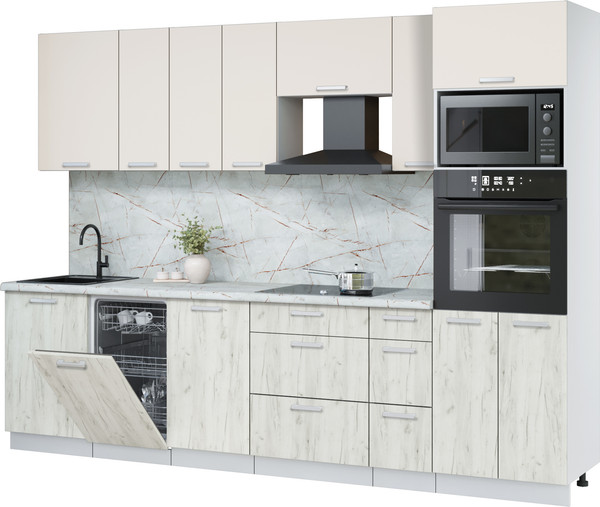 Кухонный гарнитур Интерлиния Мила Лайт 2.9-ПМ3 - фото