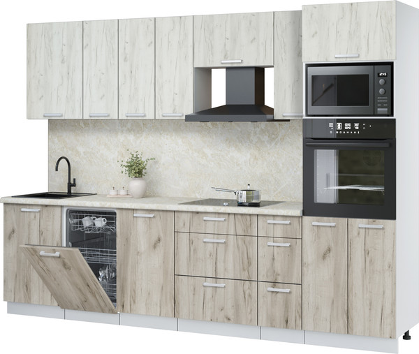 Кухонный гарнитур Интерлиния Мила Лайт 2.9-ПМ3 - фото