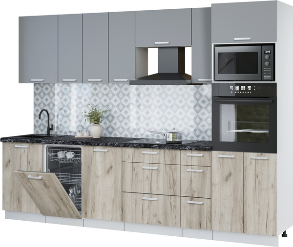 Кухонный гарнитур Интерлиния Мила Лайт 2.9-ПМ3 - фото