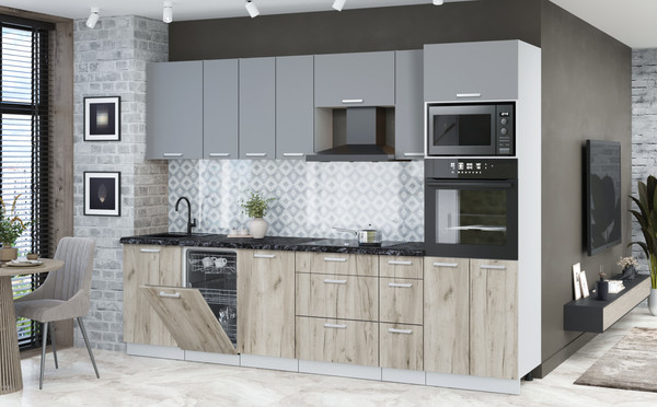 Кухонный гарнитур Интерлиния Мила Лайт 2.9-ПМ3