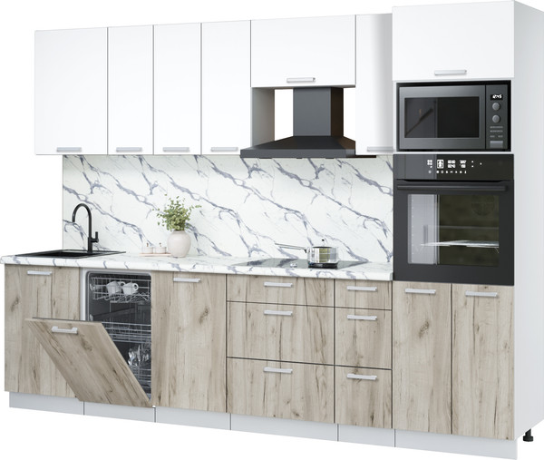 Кухонный гарнитур Интерлиния Мила Лайт 2.9-ПМ3 - фото