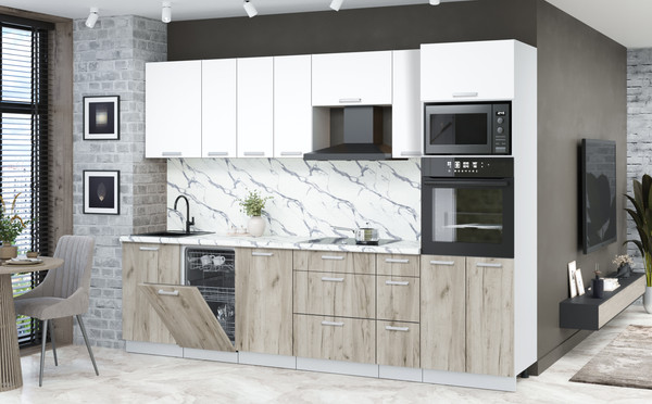 Кухонный гарнитур Интерлиния Мила Лайт 2.9-ПМ3