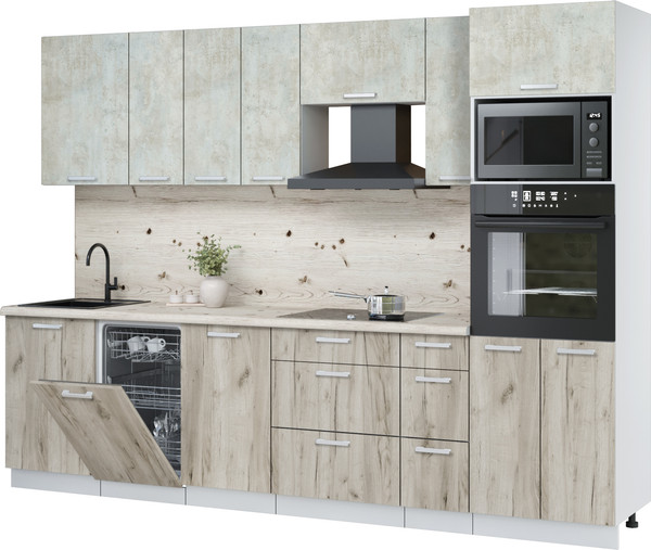 Кухонный гарнитур Интерлиния Мила Лайт 2.9-ПМ3 - фото