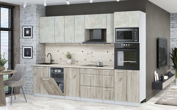 Кухонный гарнитур Интерлиния Мила Лайт 2.9-ПМ3