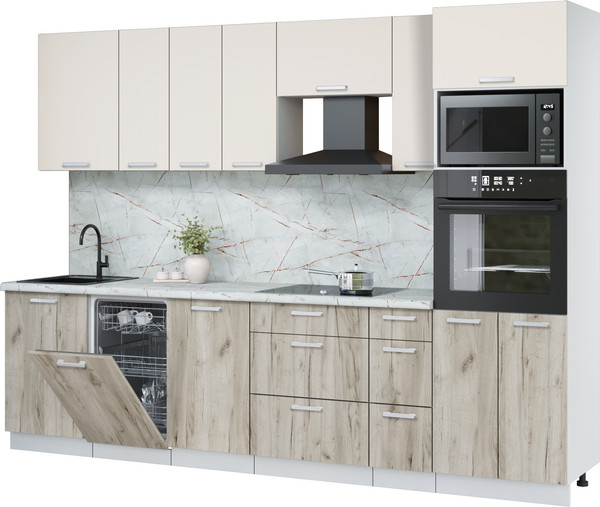 Кухонный гарнитур Интерлиния Мила Лайт 2.9-ПМ3 - фото