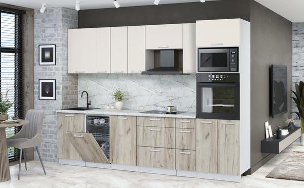 Кухонный гарнитур Интерлиния Мила Лайт 2.9-ПМ3