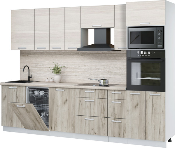 Кухонный гарнитур Интерлиния Мила Лайт 2.9-ПМ3 - фото