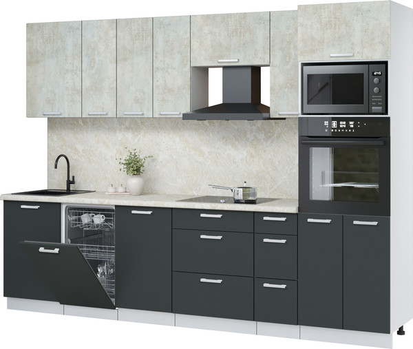 Кухонный гарнитур Интерлиния Мила Лайт 2.9-ПМ3 - фото