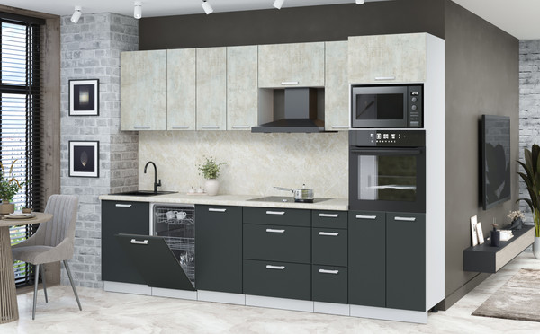 Кухонный гарнитур Интерлиния Мила Лайт 2.9-ПМ3