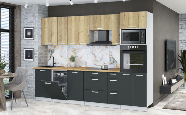 Кухонный гарнитур Интерлиния Мила Лайт 2.9-ПМ3