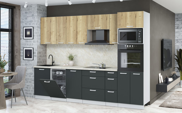 Кухонный гарнитур Интерлиния Мила Лайт 2.9-ПМ3