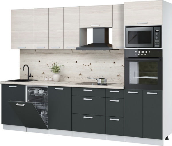 Кухонный гарнитур Интерлиния Мила Лайт 2.9-ПМ3 - фото