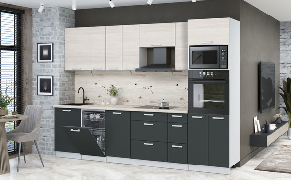 Кухонный гарнитур Интерлиния Мила Лайт 2.9-ПМ3