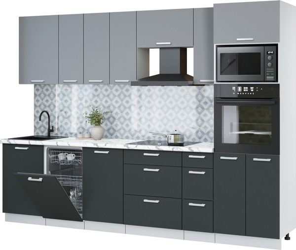 Кухонный гарнитур Интерлиния Мила Лайт 2.9-ПМ3 - фото