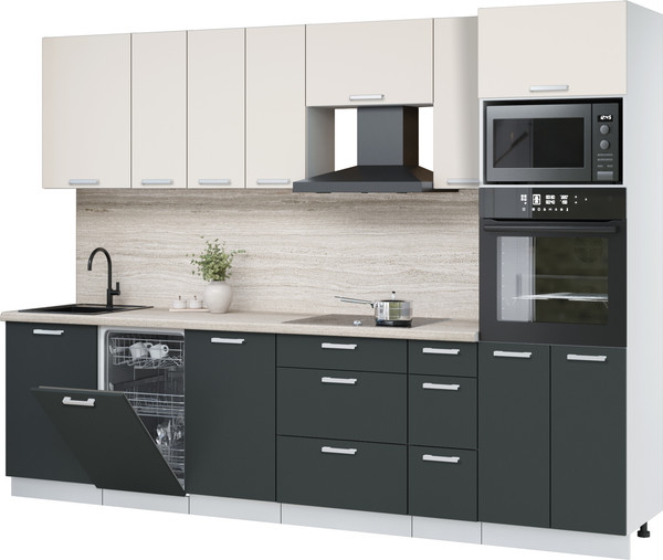 Кухонный гарнитур Интерлиния Мила Лайт 2.9-ПМ3 - фото