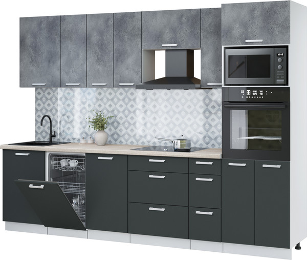 Кухонный гарнитур Интерлиния Мила Лайт 2.9-ПМ3 - фото