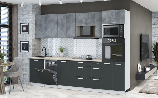 Кухонный гарнитур Интерлиния Мила Лайт 2.9-ПМ3