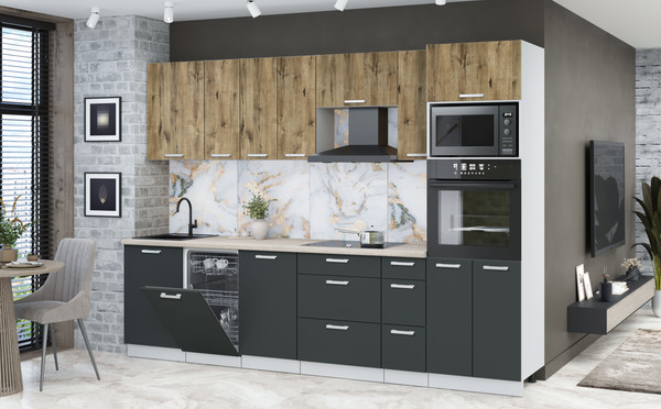 Кухонный гарнитур Интерлиния Мила Лайт 2.9-ПМ3