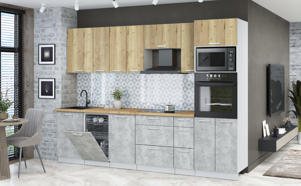 Кухонный гарнитур Интерлиния Мила Лайт 2.9-ПМ3