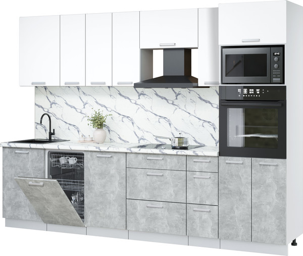 Кухонный гарнитур Интерлиния Мила Лайт 2.9-ПМ3 - фото