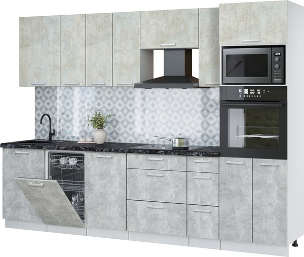 Кухонный гарнитур Интерлиния Мила Лайт 2.9-ПМ3 - фото