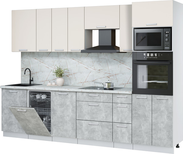 Кухонный гарнитур Интерлиния Мила Лайт 2.9-ПМ3 - фото