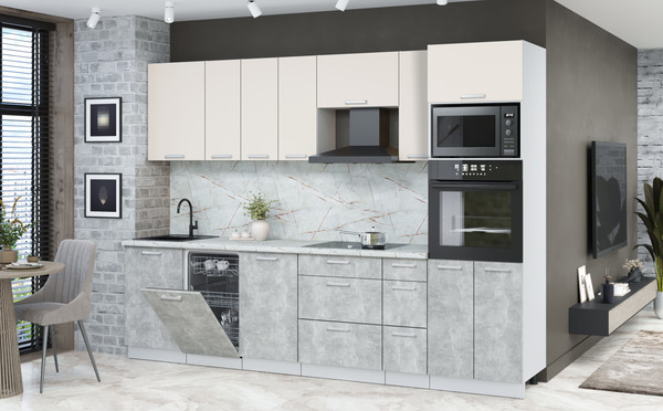 Кухонный гарнитур Интерлиния Мила Лайт 2.9-ПМ3