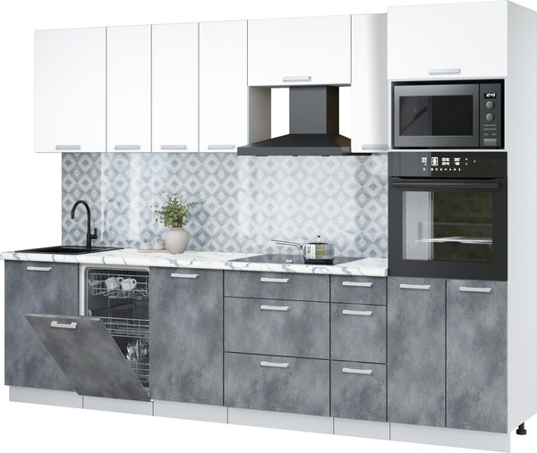 Кухонный гарнитур Интерлиния Мила Лайт 2.9-ПМ3 - фото