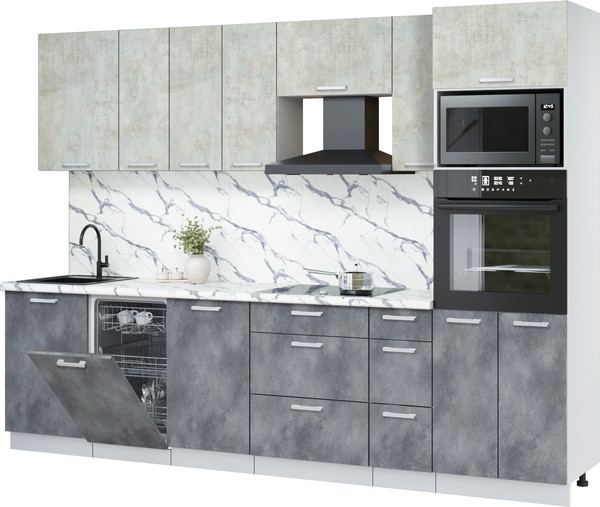 Кухонный гарнитур Интерлиния Мила Лайт 2.9-ПМ3 - фото