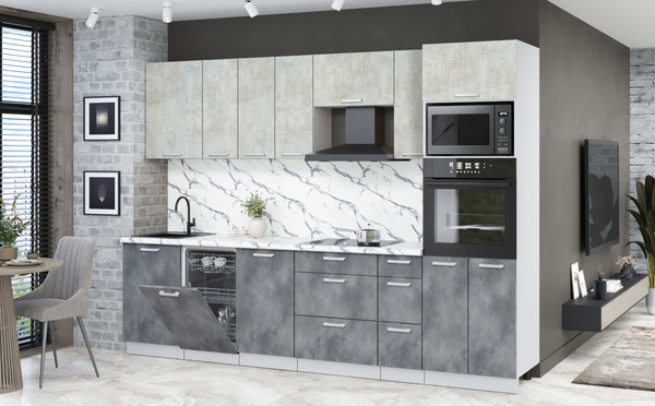 Кухонный гарнитур Интерлиния Мила Лайт 2.9-ПМ3