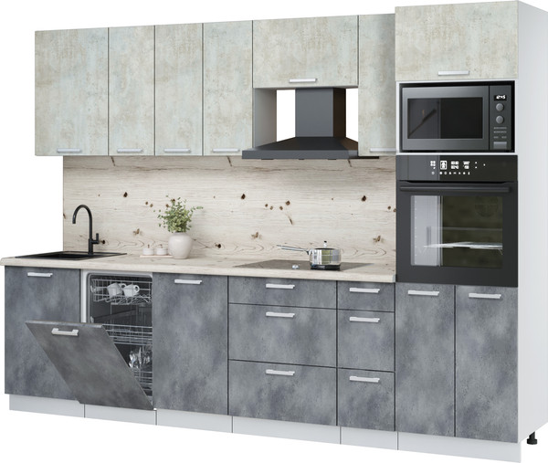 Кухонный гарнитур Интерлиния Мила Лайт 2.9-ПМ3 - фото