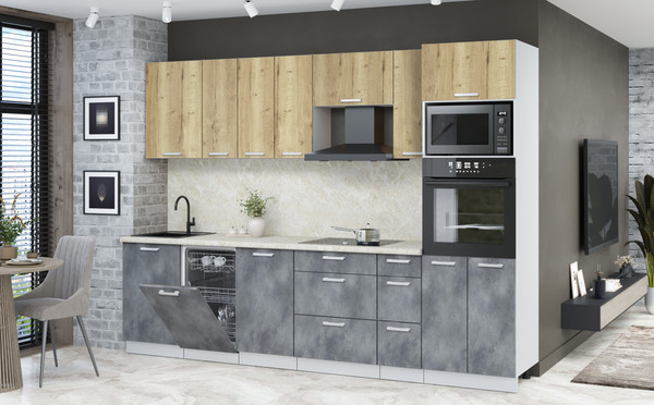 Кухонный гарнитур Интерлиния Мила Лайт 2.9-ПМ3